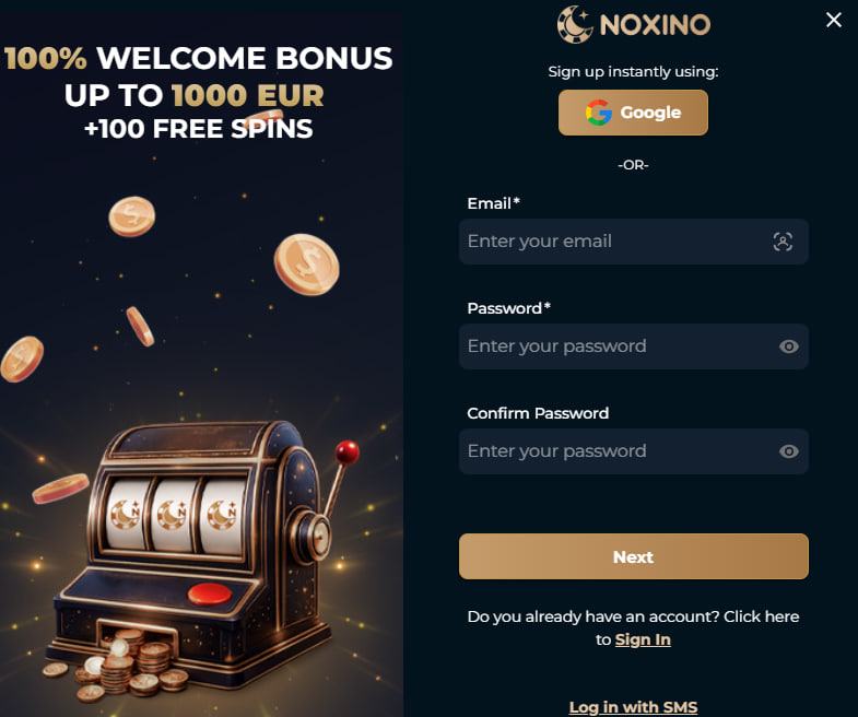 noxinobet casino registration
